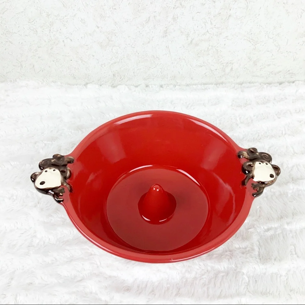 Vintage LTD Commodities Monkey Handles Bread Cake Pan Bowl Safari